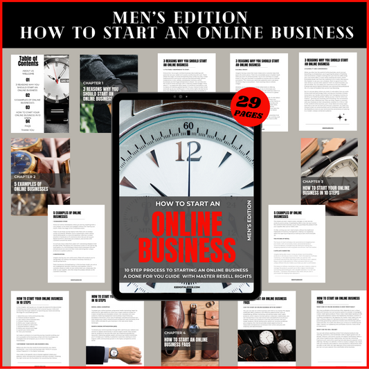 MEN'S EDITION HOW TO START AN ONLINE BUSINESS