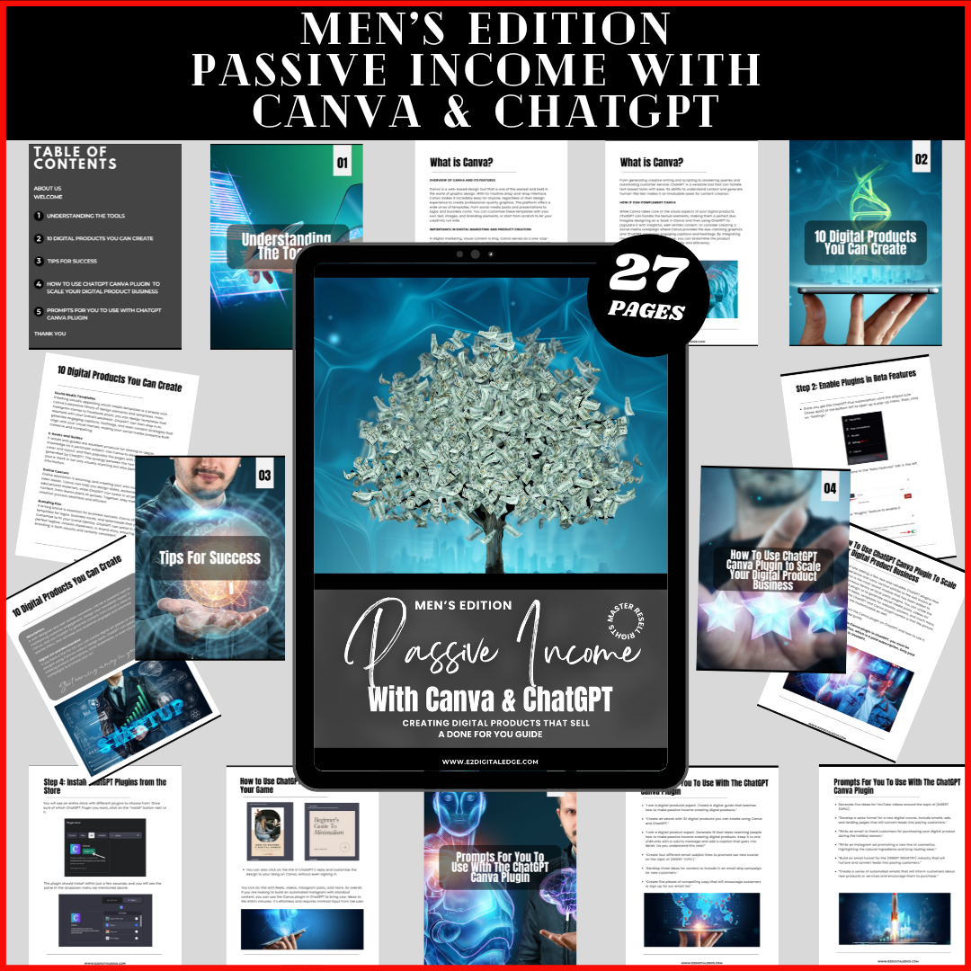 MEN'S EDITION PASSIVE INCOME WITH CANVA & CHATGPT