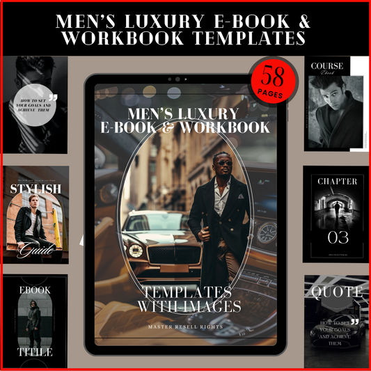 MEN'S LUXURY E-BOOK & WORKBOOK TEMPLATES WITH IMAGES