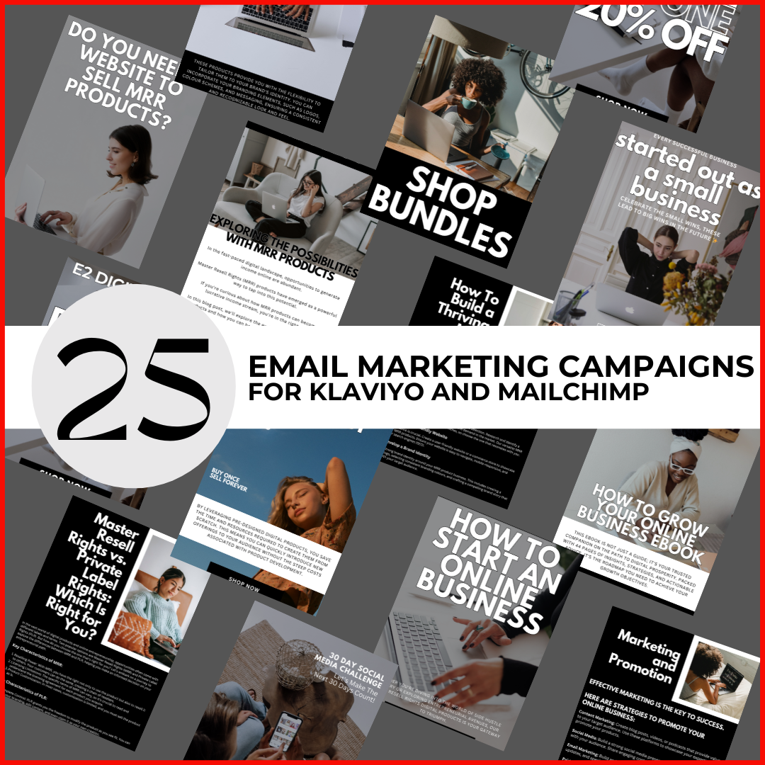 25 EMAIL MARKETING CAMPAIGNS FOR KLAVIYO AND MAILCHIMP