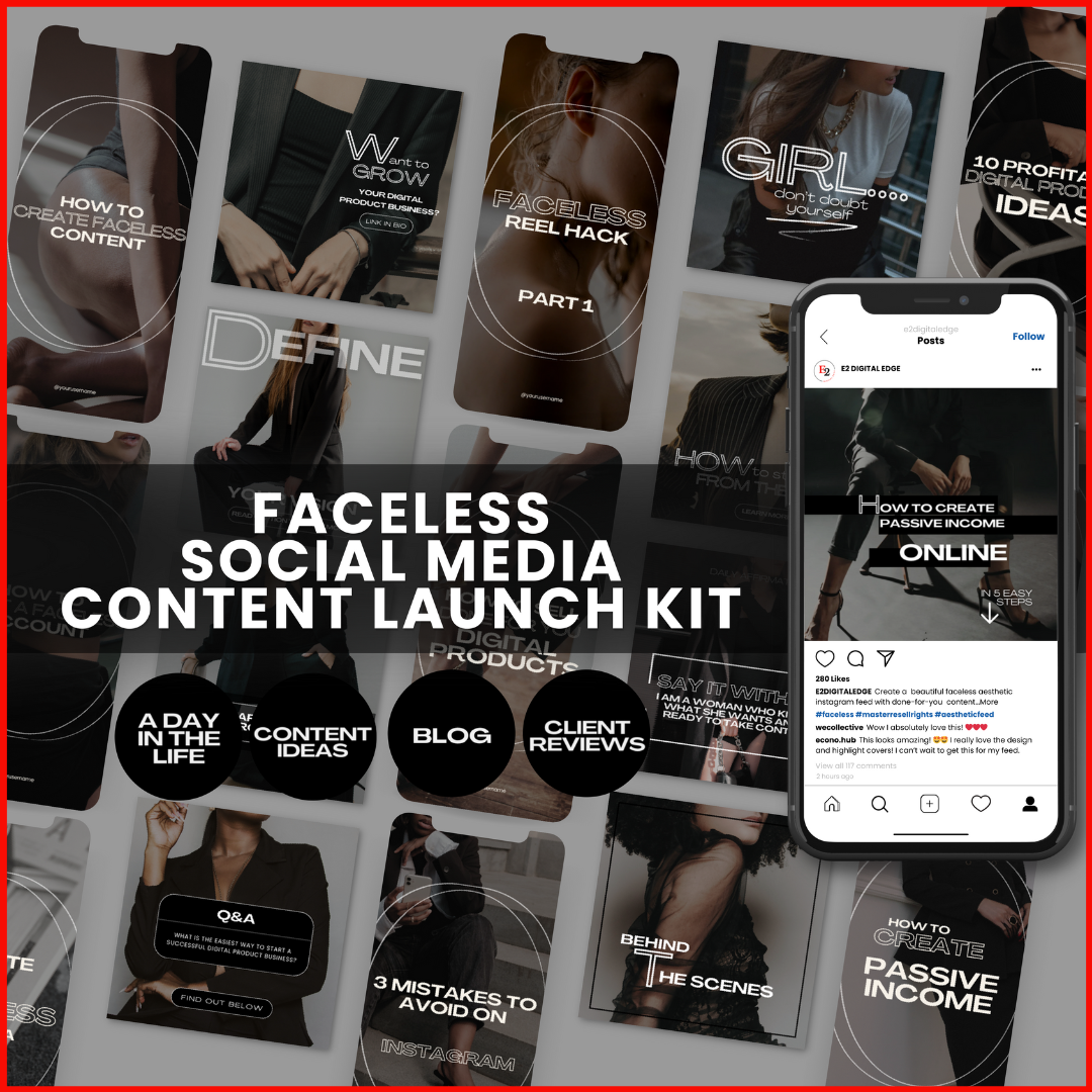 FACELESS SOCIAL MEDIA CONTENT LAUNCH KIT - DARK AESTHETICS