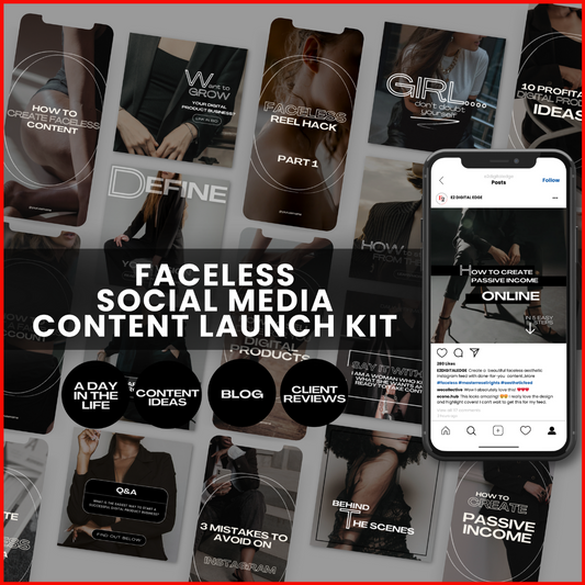 FACELESS SOCIAL MEDIA CONTENT LAUNCH KIT - DARK AESTHETICS