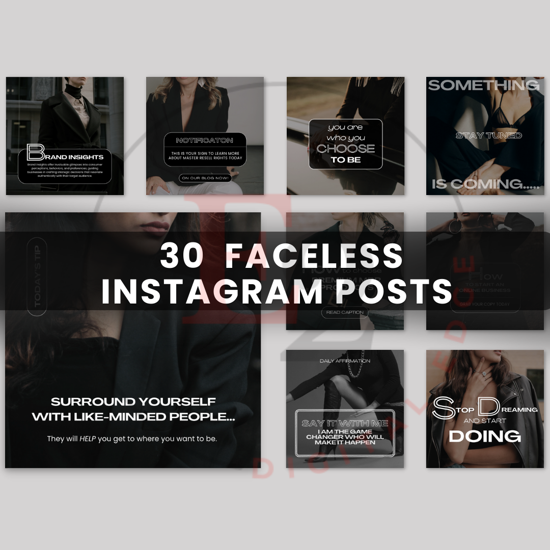 FACELESS SOCIAL MEDIA CONTENT LAUNCH KIT - DARK AESTHETICS