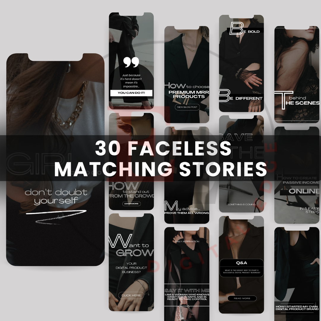 FACELESS SOCIAL MEDIA CONTENT LAUNCH KIT - DARK AESTHETICS